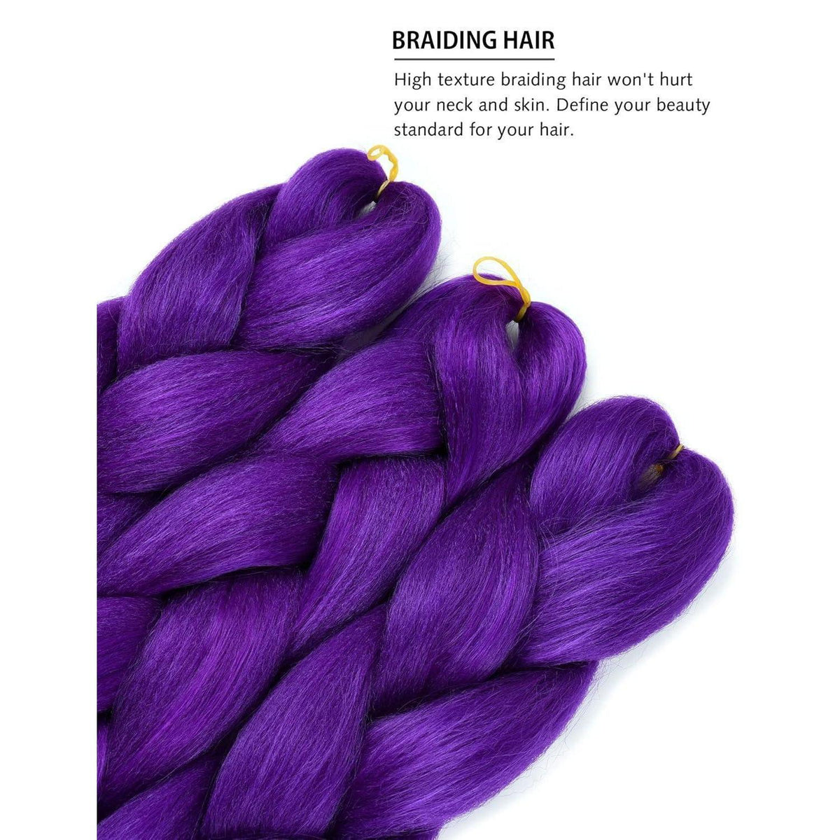 Lila Kunsthaar zum Einflechten – 24 Zoll Jumbo Braids