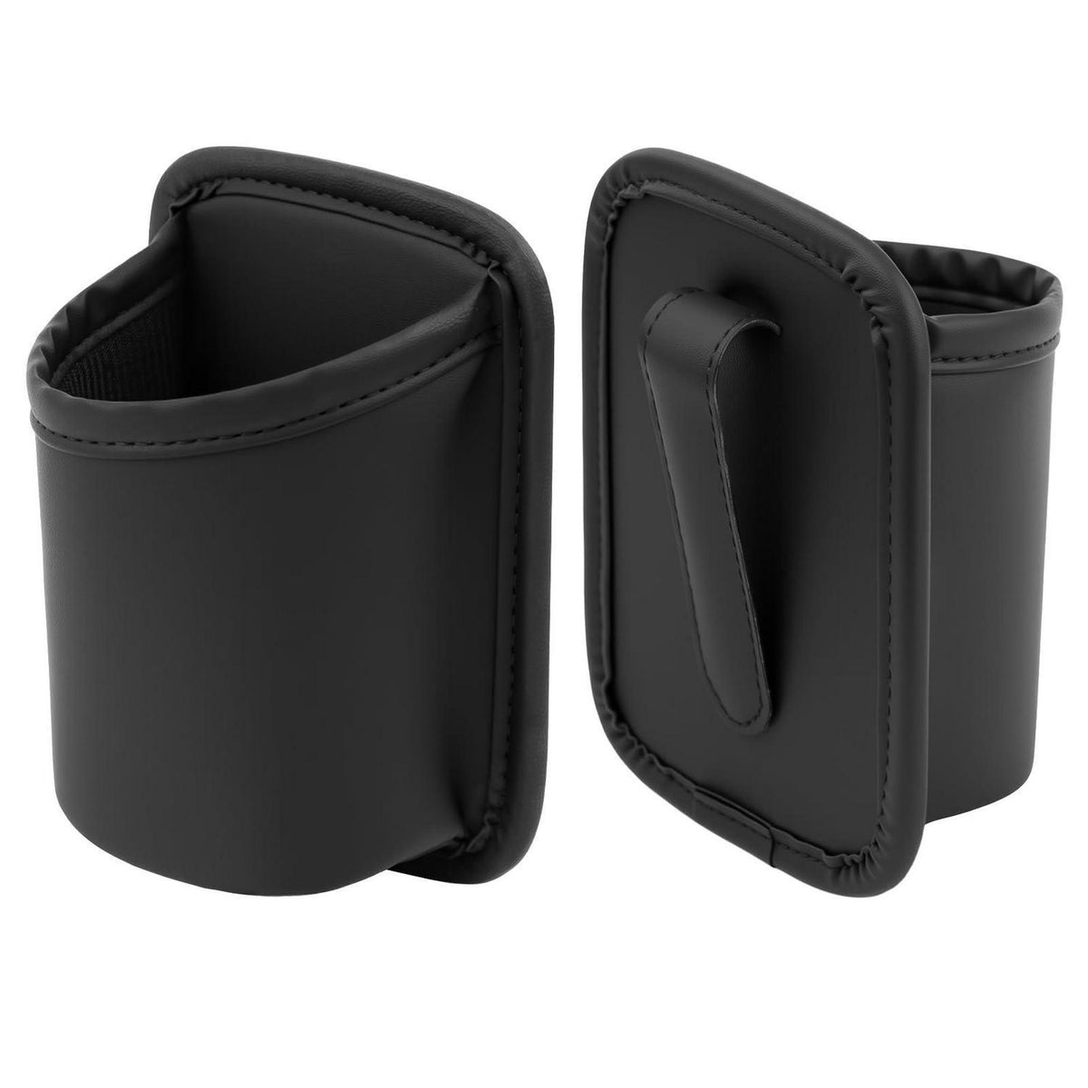 2x Getränkehalter Auto Clip-On Becherhalter Auto in Lederoptik