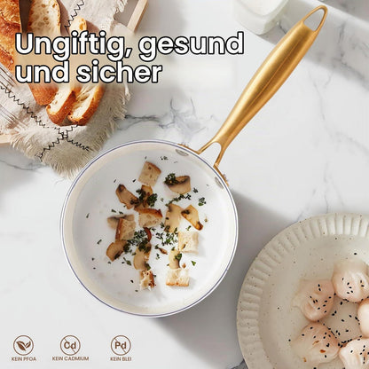 Induktions Kochgeschirr Set mit Antihaftbeschichtung & Kochutensilien