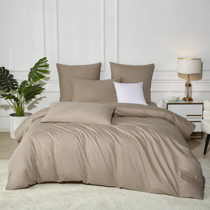 Bettwäsche Set 200x200 Baumwolle Khaki – Weich & Atmungsaktiv
