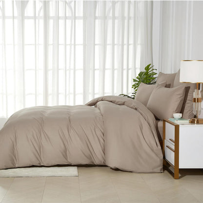 Bettwäsche Set 200x200 Baumwolle Khaki – Weich & Atmungsaktiv