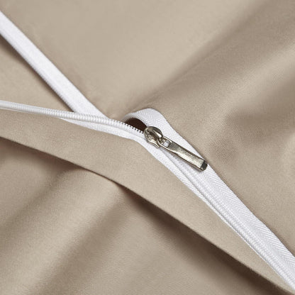 Bettwäsche Set 200x200 Baumwolle Khaki – Weich & Atmungsaktiv
