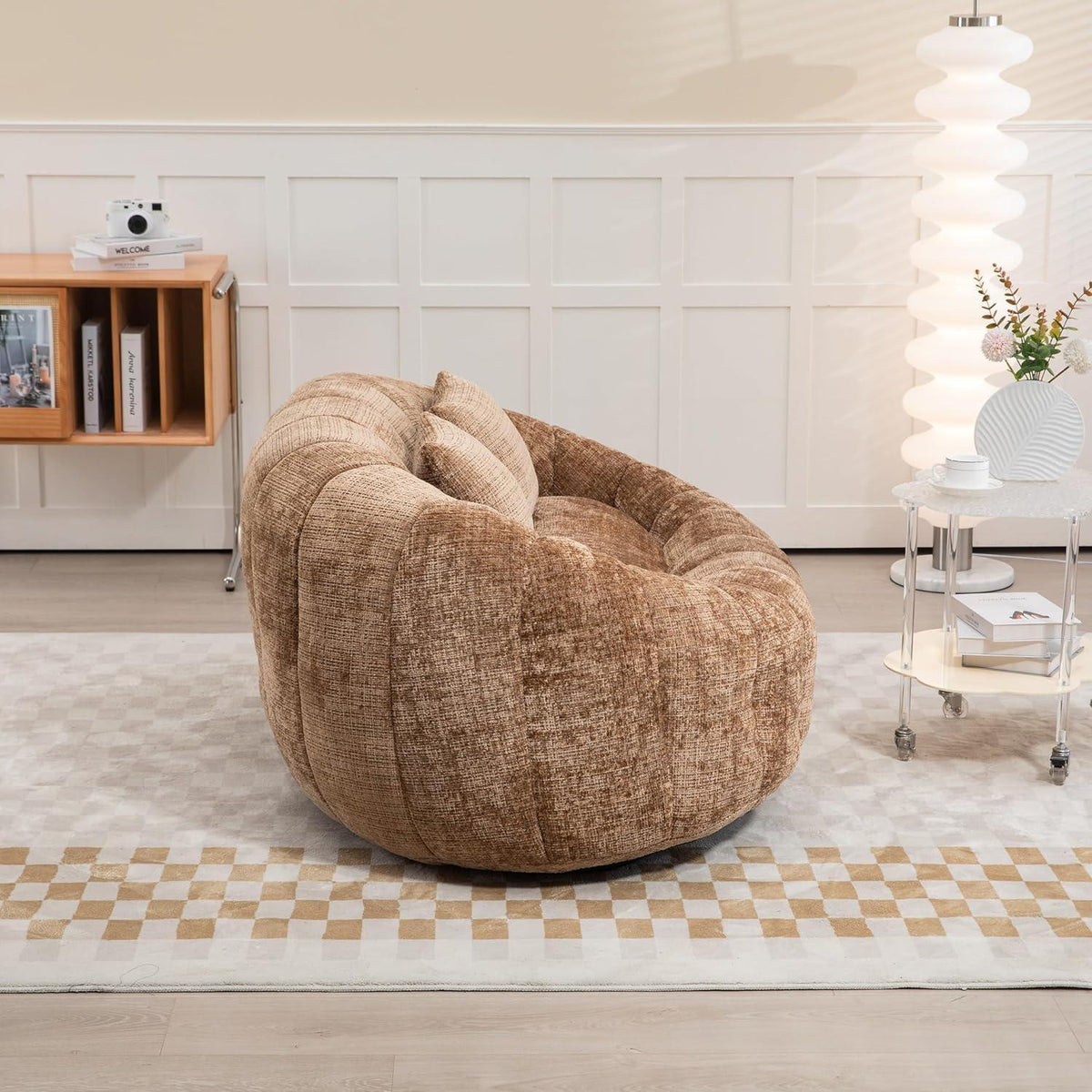 Zweisitzer Boneless Couch mit Memory Schaum – Braun