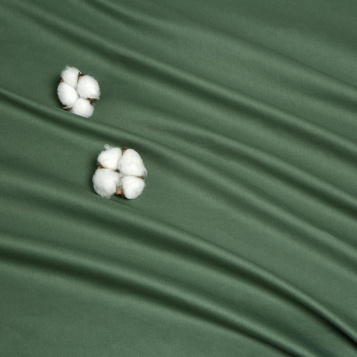 Grüne Bettwäsche 135x200 Baumwolle 4-teilig Dunkelgrün