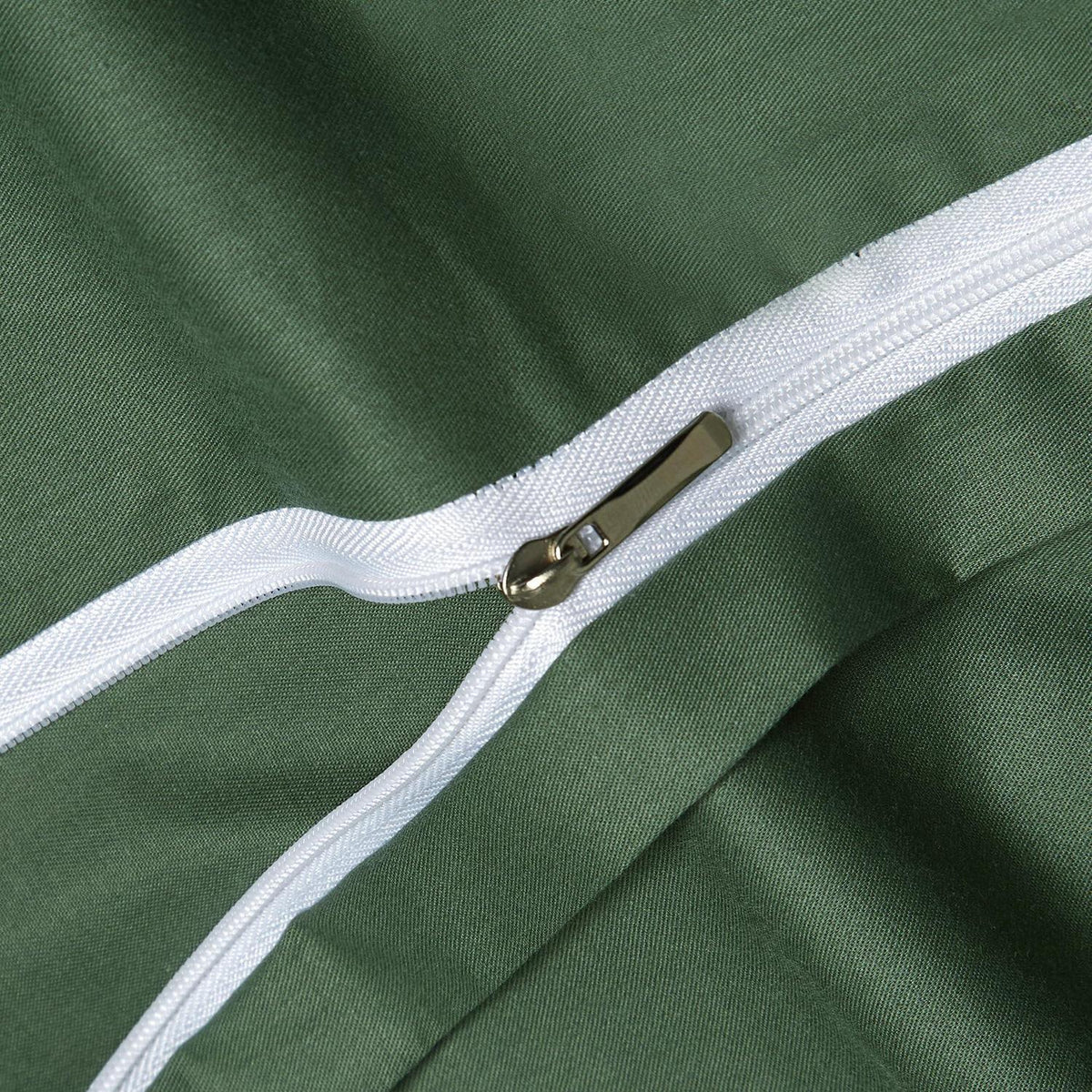 Grüne Bettwäsche 135x200 Baumwolle 4-teilig Dunkelgrün