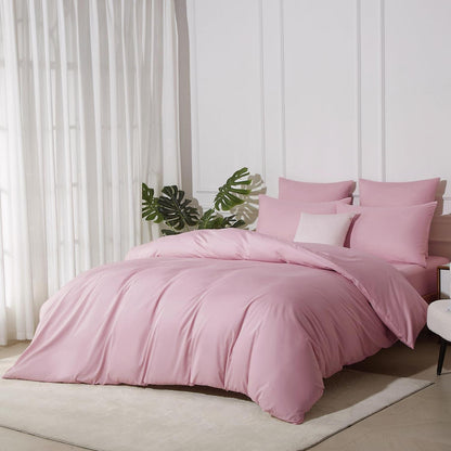 Bettwäsche-Set 135x200 Rosa Baumwolle 2-teilig