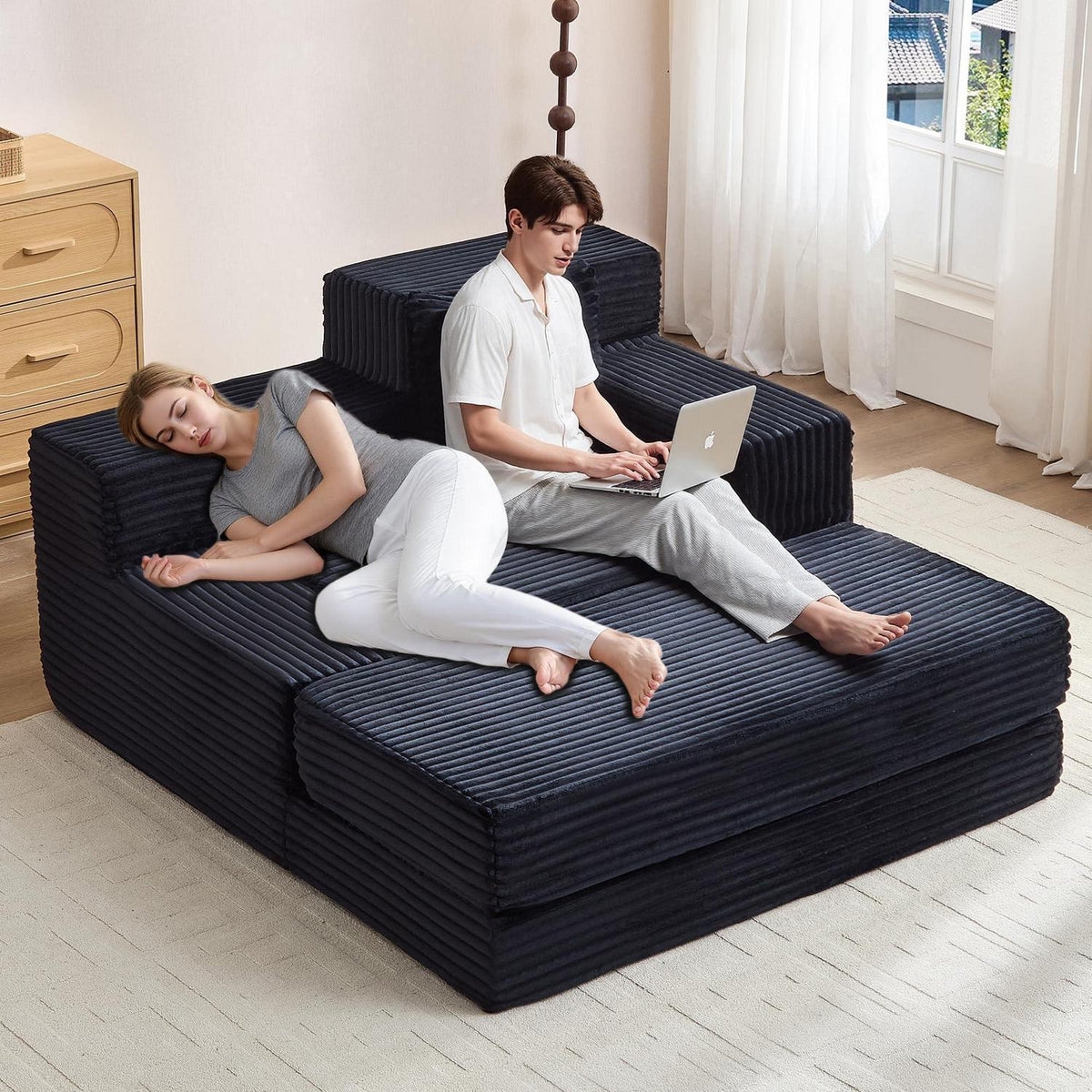 Schlafsofa Cord – Bequemes Schlafsessel für Wohnzimmer & Gästezimmer