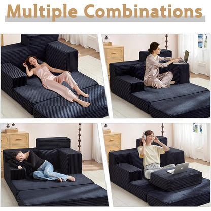 Schlafsofa Cord – Bequemes Schlafsessel für Wohnzimmer & Gästezimmer