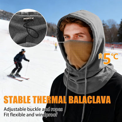 Sturmhaube Winter Warm Fleece – Unisex Skimaske Grau