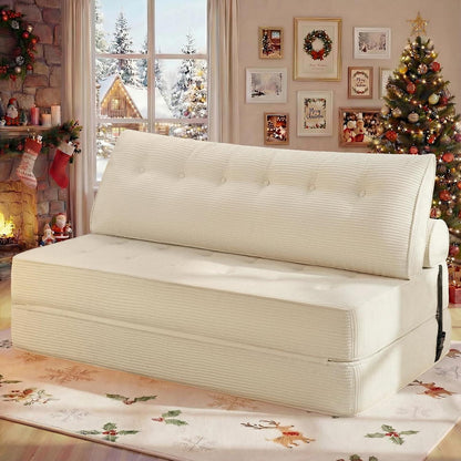 Faltbares Schlafsofa 3-in-1 – Schlafsessel & Couch Bett Beige