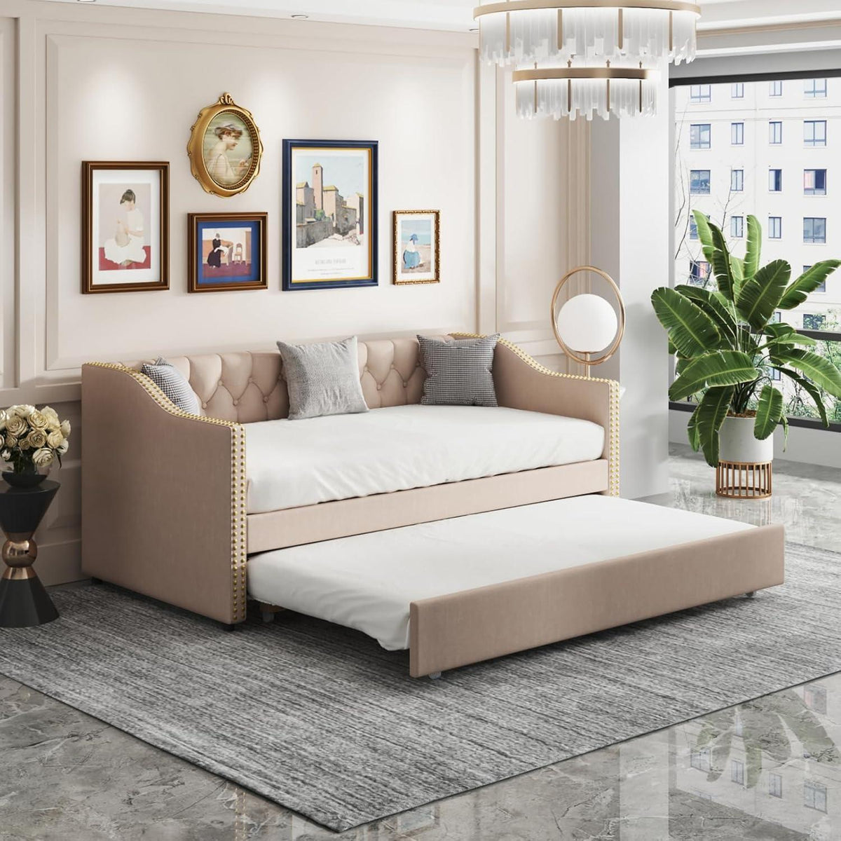 Ausziehbares Schlafsofa 90/180x200 cm – 2-Sitzer Gästebett