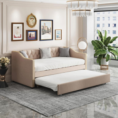 Ausziehbares Schlafsofa 90/180x200 cm – 2-Sitzer Gästebett