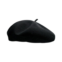Damen Baskenmütze Sommer - Leichte Baumwoll Beanie Cap Schwarz
