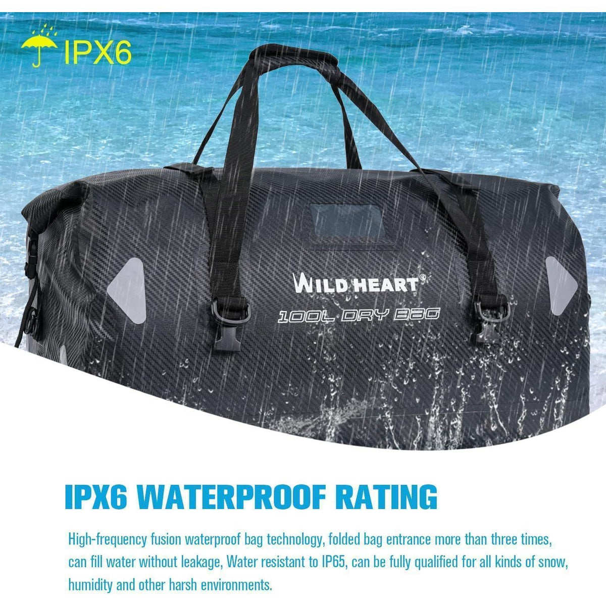 Wasserdichte Reisetasche 66L für Motorrad & Outdoor