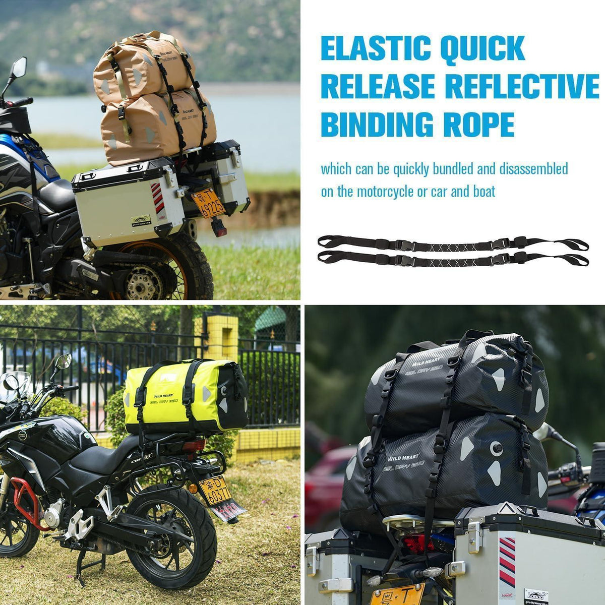Wasserdichte Reisetasche 66L für Motorrad & Outdoor