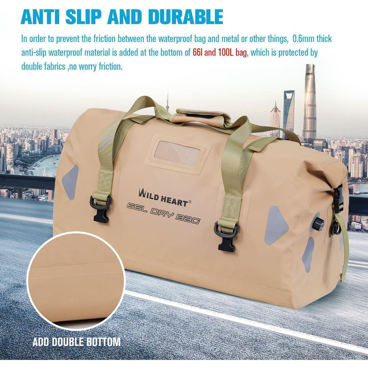 Wasserdichte Reisetasche 66L für Motorrad & Outdoor