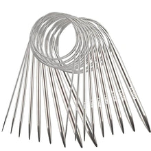 Rundstricknadel Set Edelstahl 9 Größen 2,5-10mm 60cm