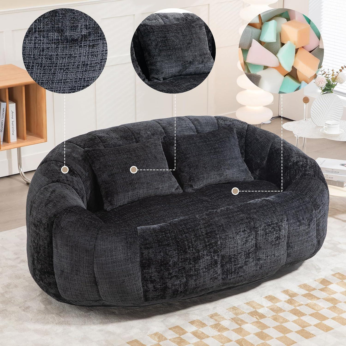 Sitzsack Sofa Schwarz – Bequemer Lounger für Entspannung