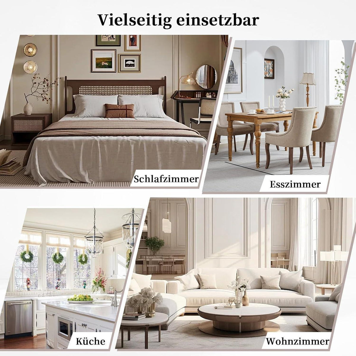 Bequeme Esszimmerstühle 2er-Set mit Stoffbezug & Ziernägeln