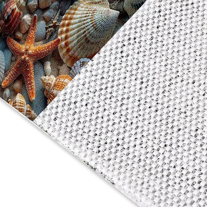 Rutschmatte Dusche 70x150 cm – Seestern-Muster, Rutschfest & Ablaufloch