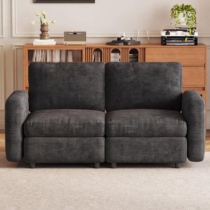 Modulares Sofa Dunkelgrau mit Schlaffunktion – Bequeme Eckcouch