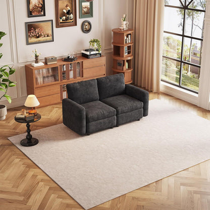 Modulares Sofa Dunkelgrau mit Schlaffunktion – Bequeme Eckcouch