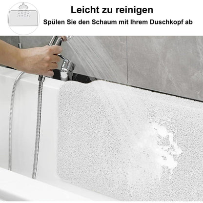 Rutschmatte Badewanne 140x160cm – Antirutsch Duschmatte mit Ablaufloch