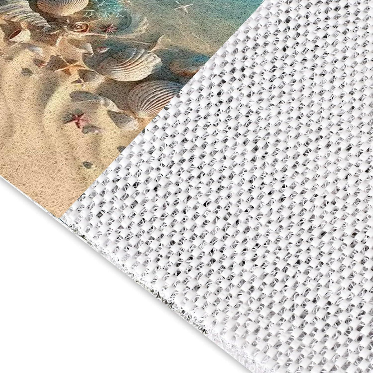 Rutschfeste Duschmatte 90x150 cm mit Muschelmuster