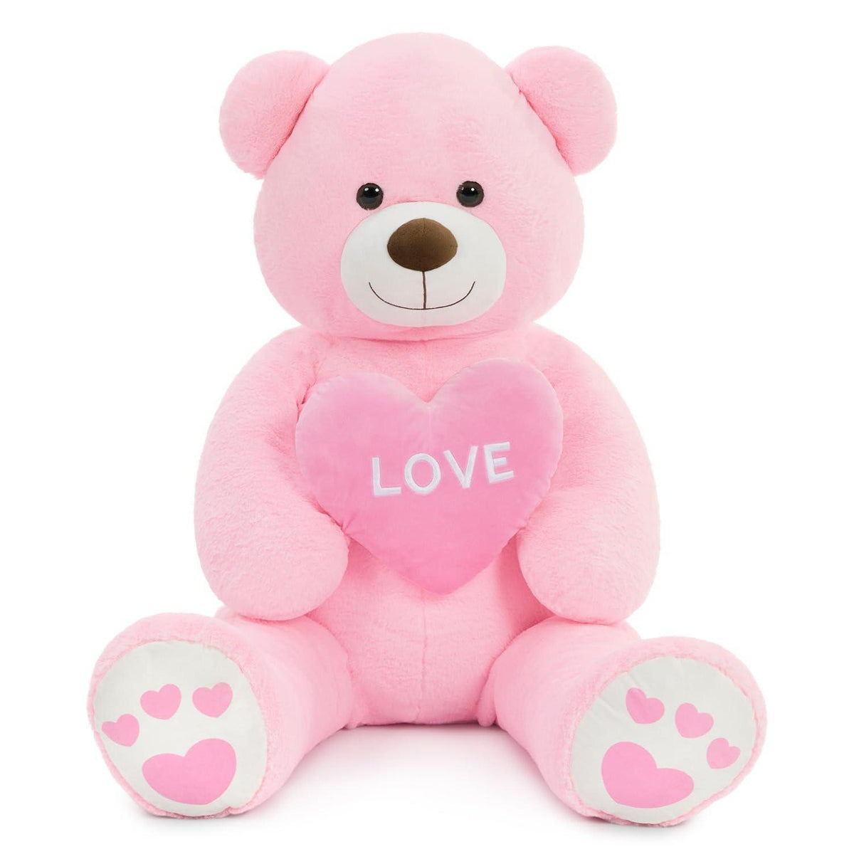 Riesiger 130cm Teddybär mit Herz – Kuscheltier & Valentinstagsgeschenk