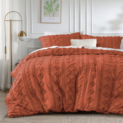 Boho Bettwäsche-Set 135x200 cm Terracotta Getuftet