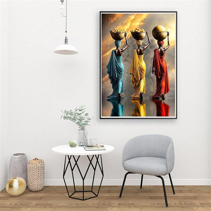Malen nach Zahlen für Erwachsene – 3 Frauen Motiv
