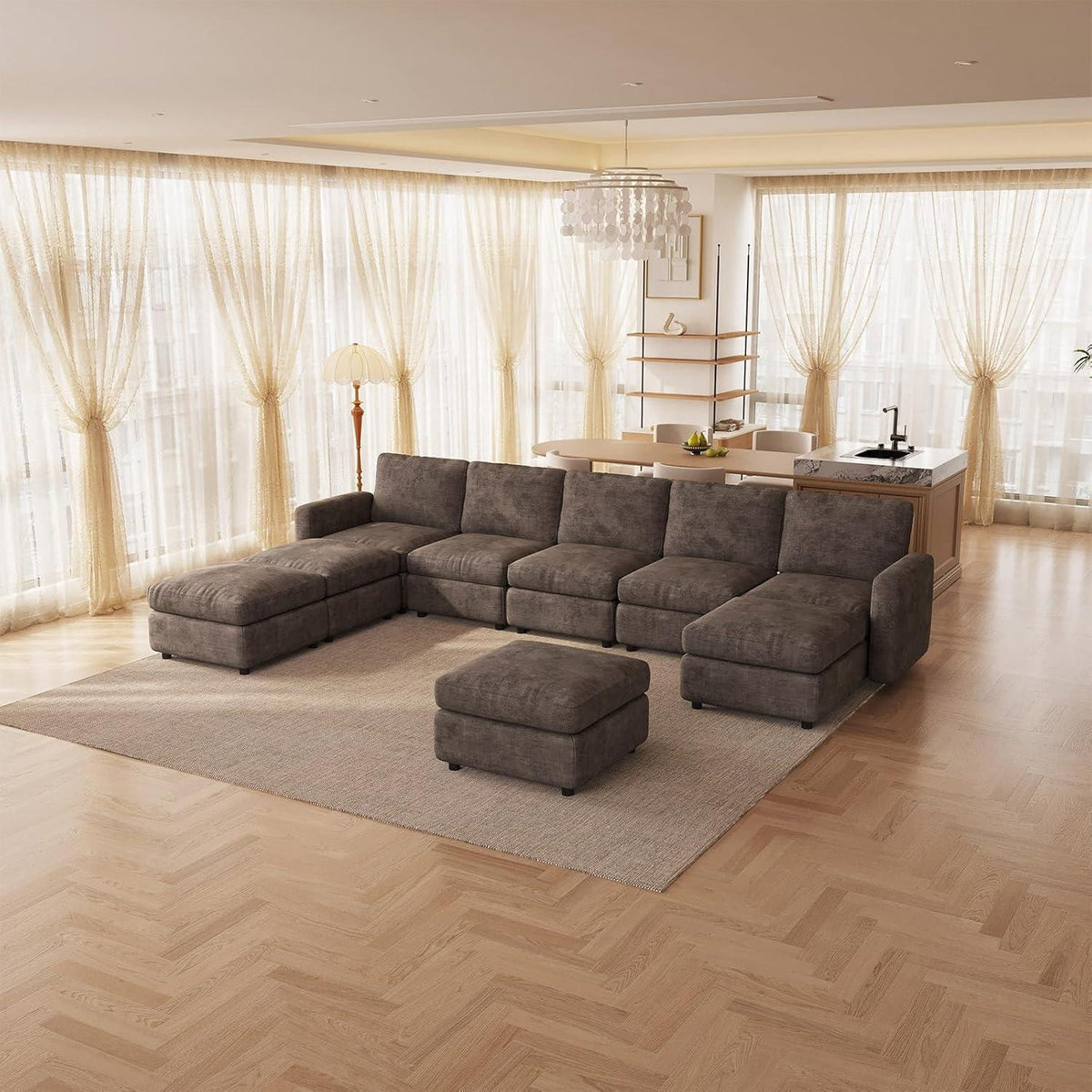 Modulares Cloud Sofa – 9-Sitzer, Weich & Bequem