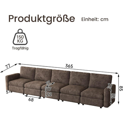 Modulares Cloud Sofa – Weiches Wohnzimmer Sofa für 5 Personen