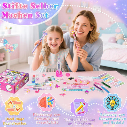 Bastelset Stifte Selber Machen für Kinder 5-12 Jahre | Geschenk Mädchen