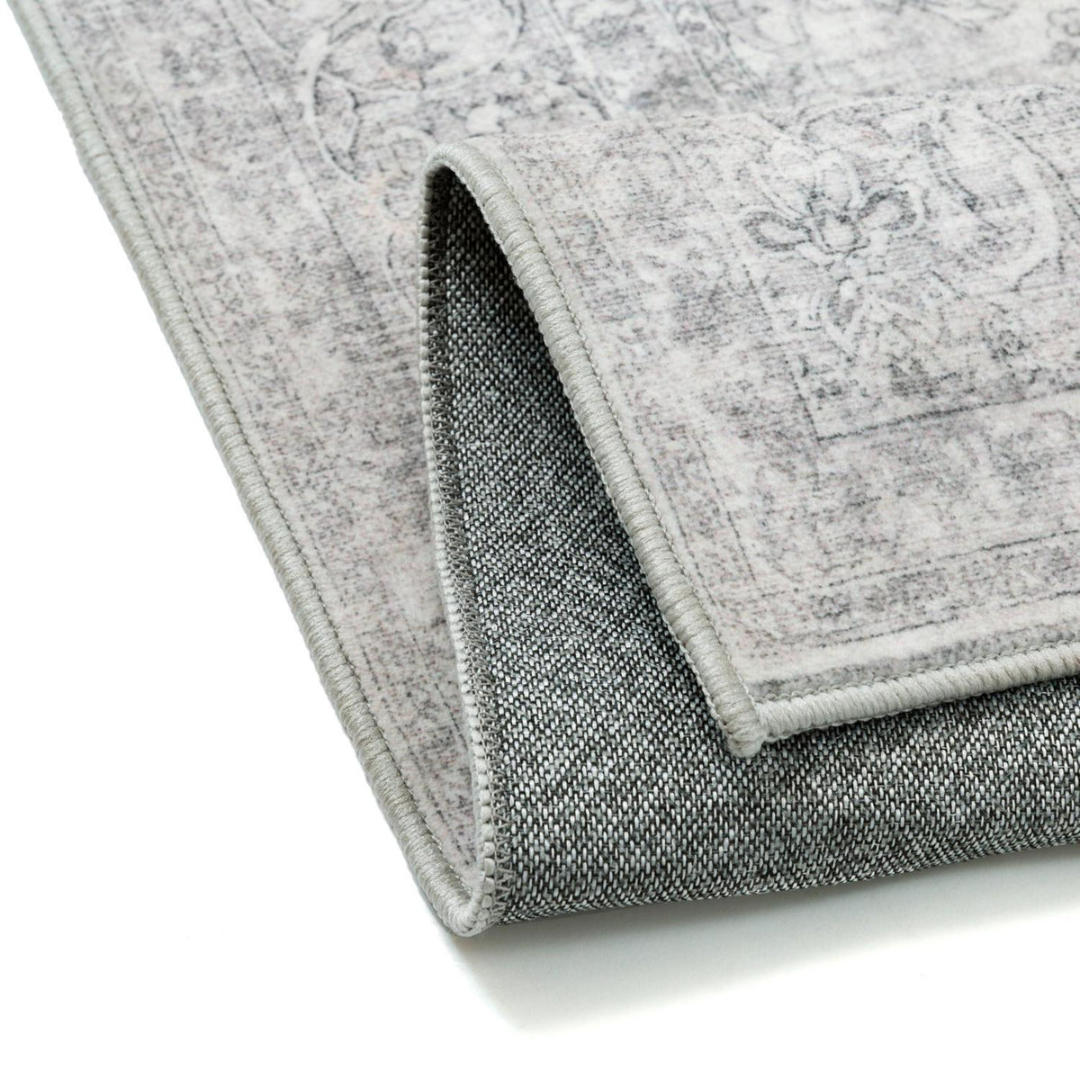 Waschbarer Vintage Teppich Grau 200x300cm – PureCozy