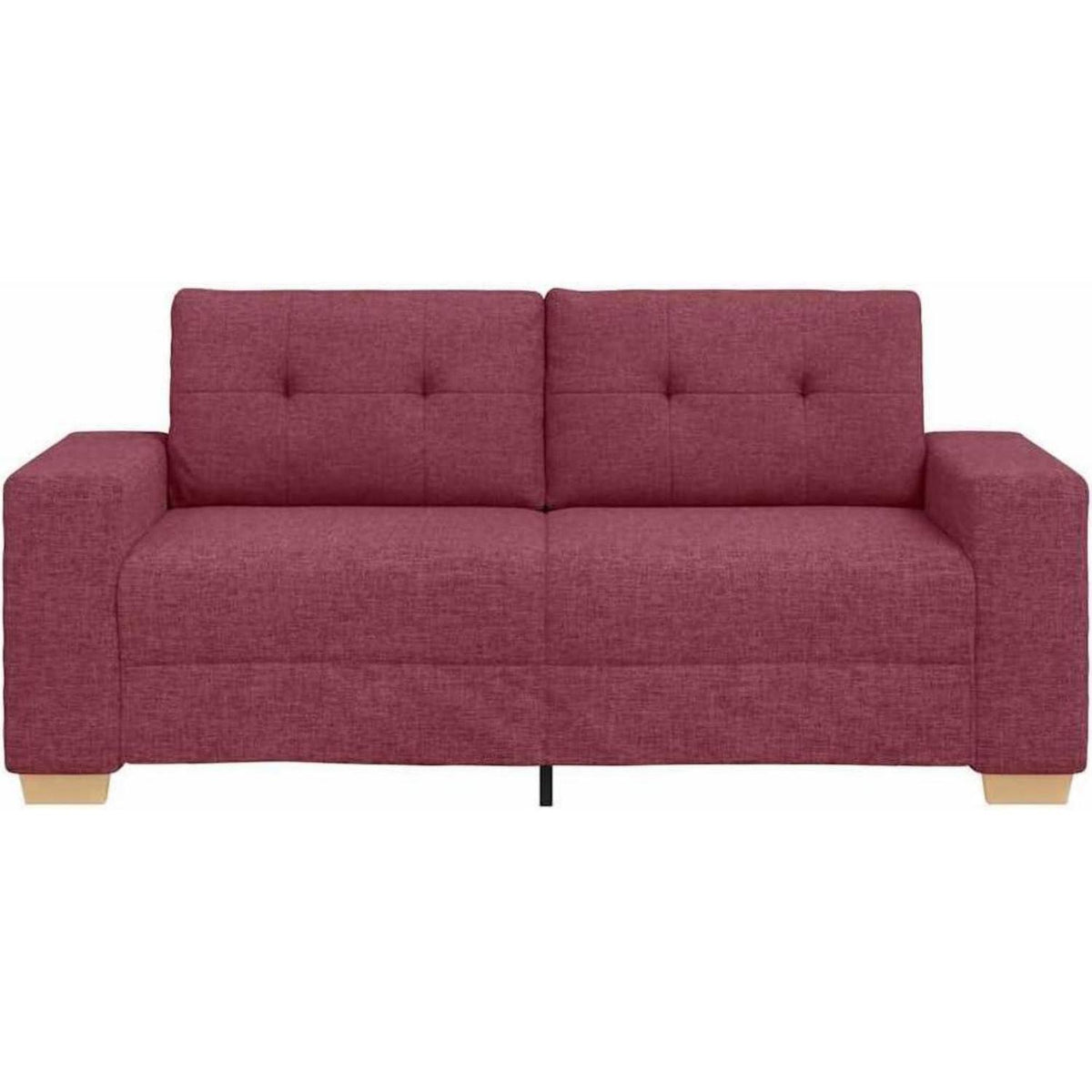 Modernes Sofa Weinrot – Stoff Sessel 140 cm Wohnzimmer