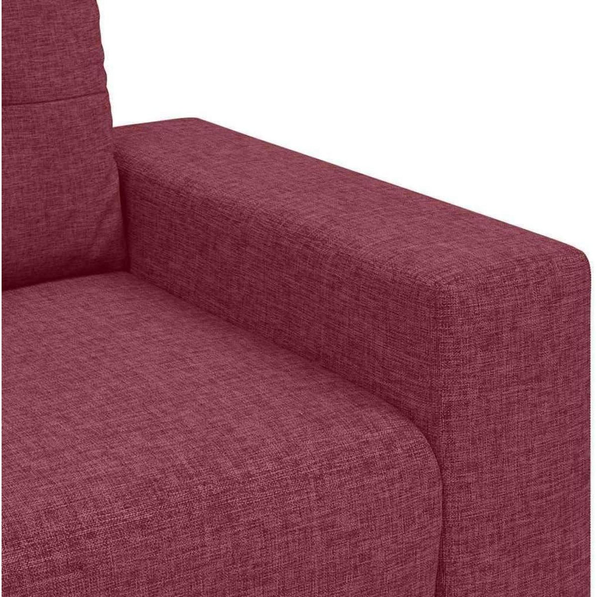 Modernes Sofa Weinrot – Stoff Sessel 140 cm Wohnzimmer