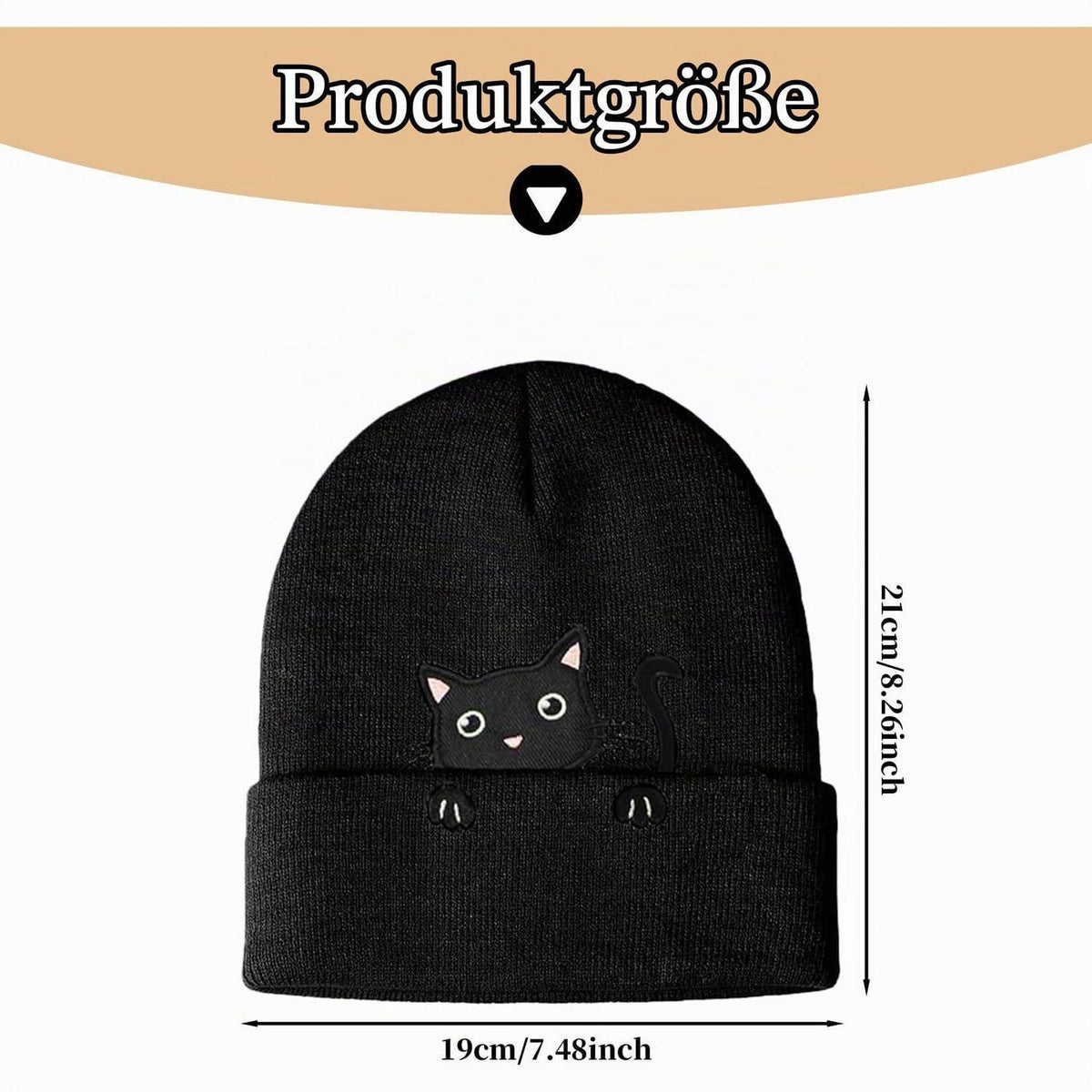 Katzenmütze Mädchen Winterbeanie Lila mit Katzenohren