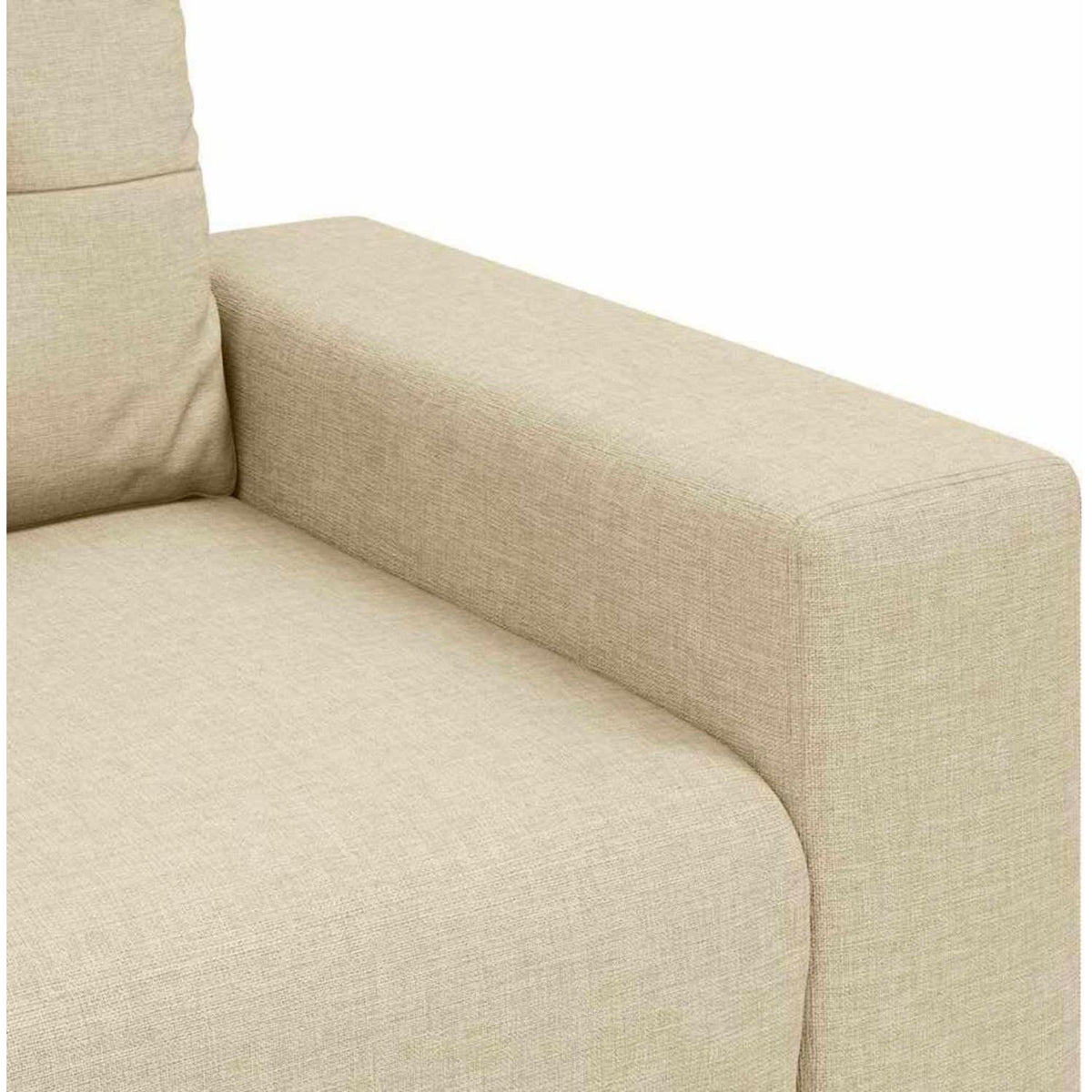 Modernes Sofa Stoff Creme – Wohnzimmer Sessel 60 cm