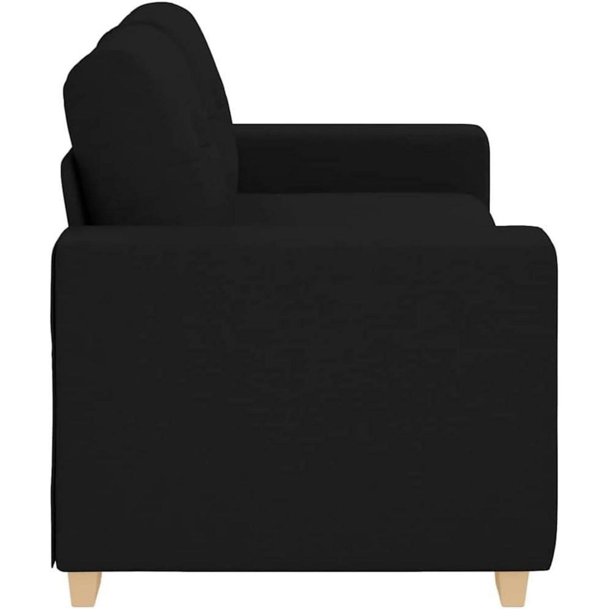 Modernes Sofa Schwarz 140cm – Stoff & Wohnzimmer
