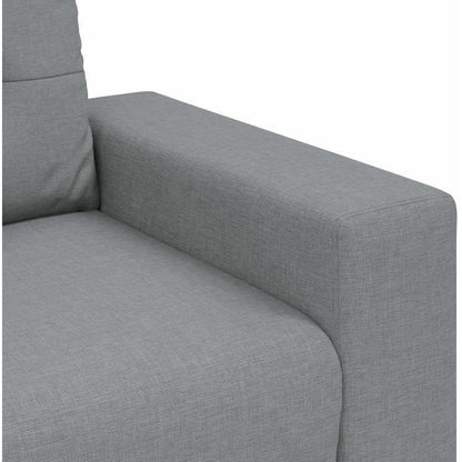 Modernes Sofa Stoff Hellgrau – Wohnzimmer Sessel 60cm