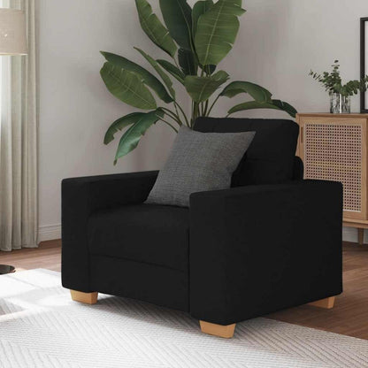 Modernes Sofa Schwarz – Stoff Sessel für Wohnzimmer 60cm