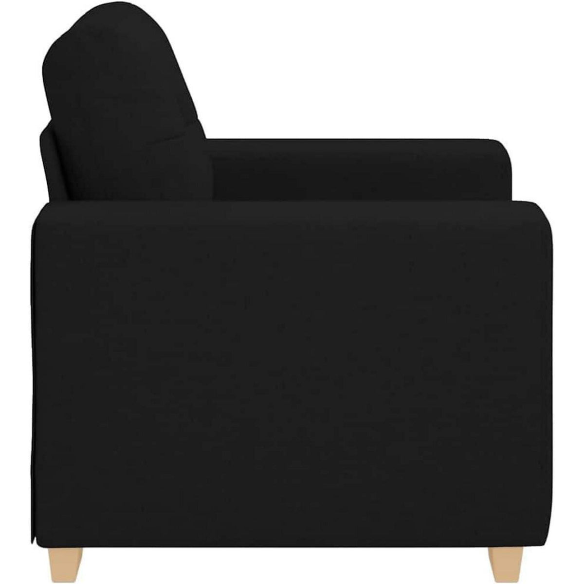 Modernes Sofa Schwarz – Stoff Sessel für Wohnzimmer 60cm