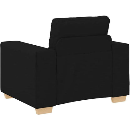 Modernes Sofa Schwarz – Stoff Sessel für Wohnzimmer 60cm
