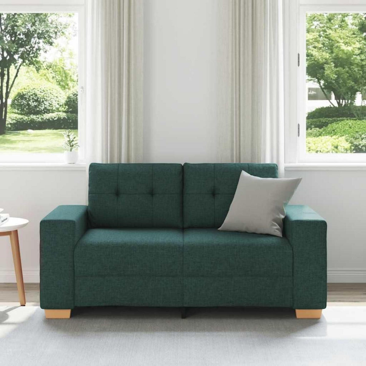 Modernes Sofa Dunkelgrün – Stoff Sessel für Wohnzimmer 120cm
