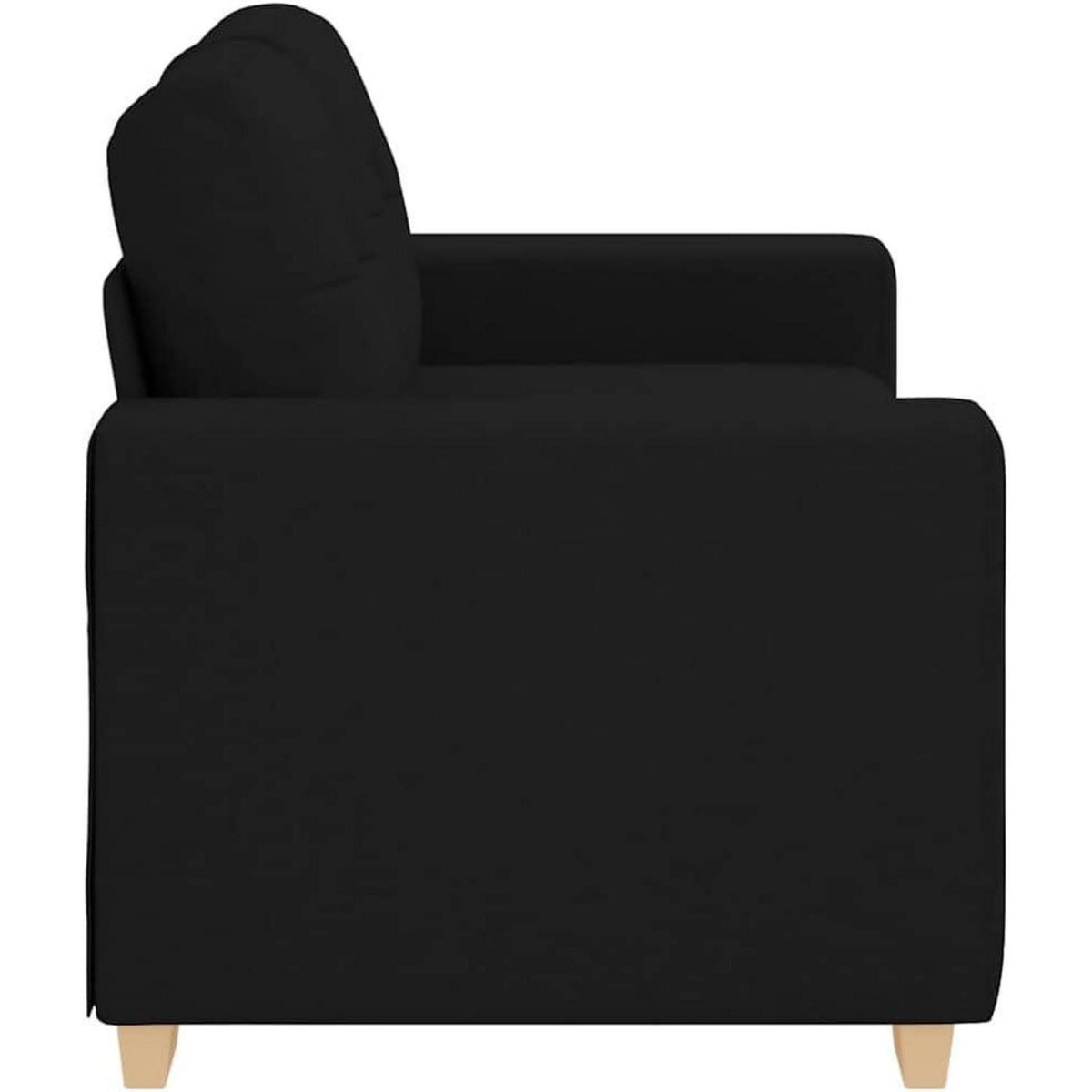 Modernes Sofa Schwarz 120cm – Stoff Sessel Wohnzimmer