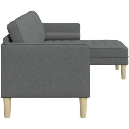 Ecksofa dunkelgrau, L-förmig – Modernes Sofa Set 173x131x67cm