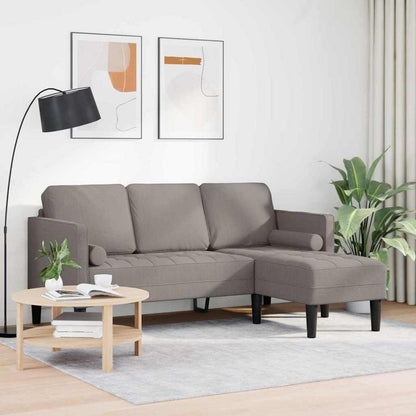 Ecksofa L-Form Taupe – Modernes Sofa Set 173x131x67cm