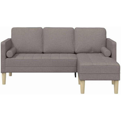 Ecksofa L-Form Taupe – Modernes Sofa Set 173x131x67cm