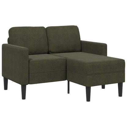 Ecksofa 2er mit Chaiselongue Armeegrün – Komfortables Wohnzimmer Sofa
